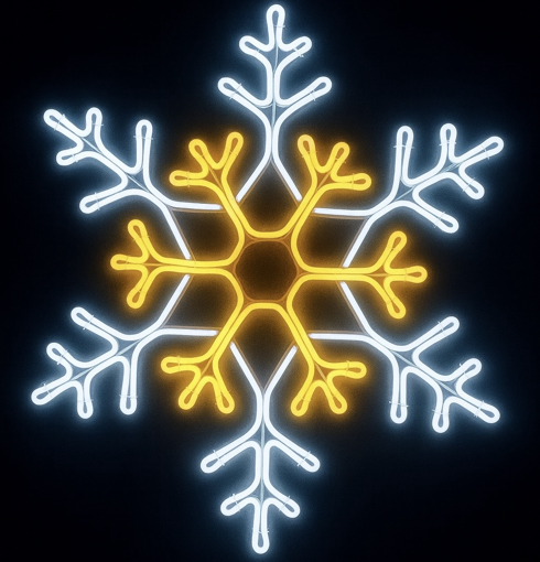 Obrázok z PROFI vonkajšie vianočné LED osvetlenie dvojitá vločka 70 cm