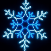 Obrázok z PROFI vonkajšie vianočné LED osvetlenie dvojitá vločka 70 cm