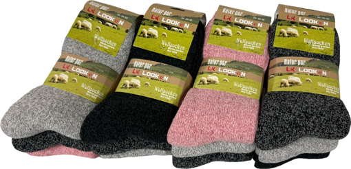 Obrázok z Teplé dámske ponožky z ovčej vlny – balenie 3 páry