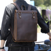 Obrázok z Kožený batoh na notebook z pravej kože | Štýlový batoh do práce aj na cesty