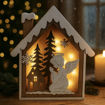 Obrázok z LED svetelná drevená dekorácia - domček