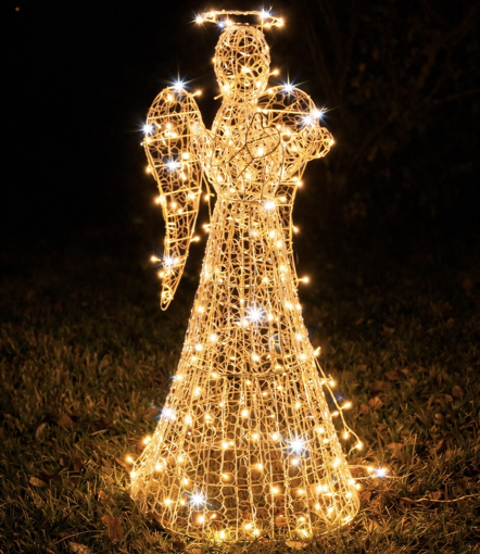 Obrázok z Světelný vánoční LED anděl 140 cm s flash efektem