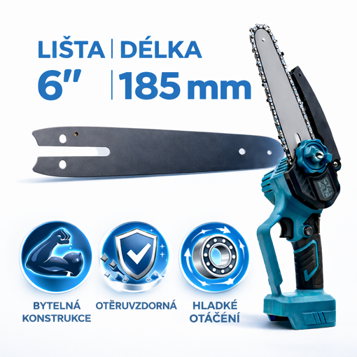 Obrázok z Náhradná vodiaca lišta 6" pre ručnú aku pílu 185 mm