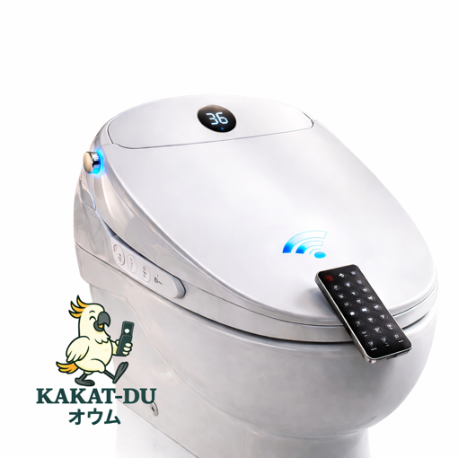 Obrázok z Japonský inteligentný bidet KAKAT-DU s diaľkovým ovládaním, vyhrievaním, sprškou, sušením, umývacou funkciou a automatickým otváraním dosky