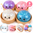 Obrázok z Mystery Glitter Squishy Dumpling – trblietavá mačkacia knedľa 9 cm