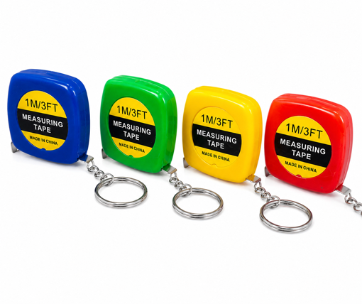 Obrázok z Mini meter na kľúče 1 m / 3 ft – farebná kľúčenka s vysúvacím metrom