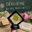 Obrázok z Darček pre pani učiteľku na koniec školského roka | Pravý štvorlístok pre šťastie v rámčeku