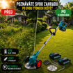 Obrázok z AKU krovinorez s kolieskami Hayami, kosačka, vyžínač 3v1 s príslušenstvom - 2x batéria 48V + 5x kosiace nože + 2x kosiace čepele + 1x kotúč