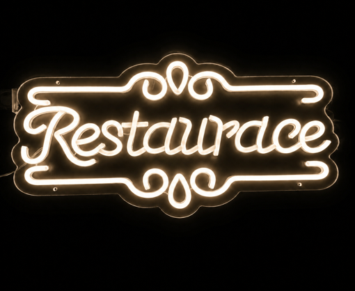 Obrázok z LED neon RESTAURACE 50 cm – světelný nápis a reklama pro restaurace