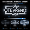 Obrázok z LED neón OTVORENÉ 50 cm – svetelná ceduľa a reklama, teplá / studená biela