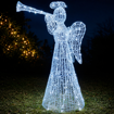 Obrázok z Vonkajší XXL LED anjel s trúbkou 105 cm s flash efektom