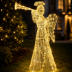 Obrázok z Vonkajší XXL LED anjel s trúbkou 105 cm s flash efektom