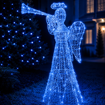 Obrázok z Vonkajší XXL LED anjel s trúbkou 140 cm s flash efektom