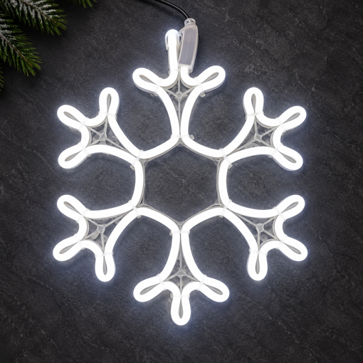 LED vločka Profi Fix 25 cm s bílým světlem