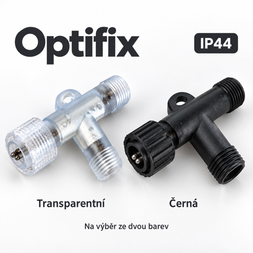 Obrázok z T rozbočovač Optifix IP44 pre LED osvetlenie – 2 výstupy