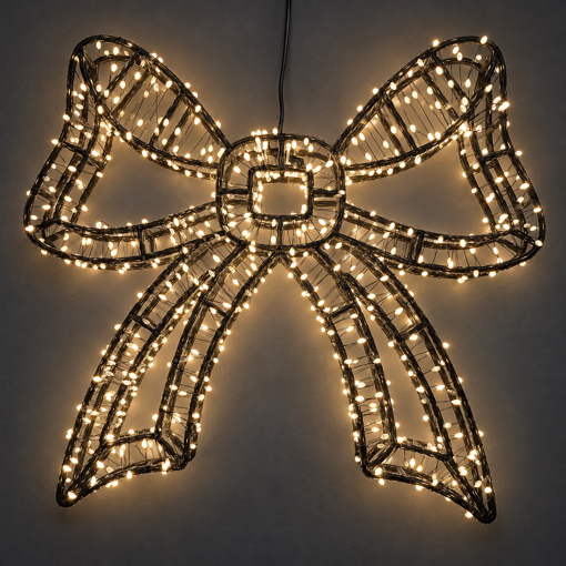 Závěsná LED mašle – teplá bílá