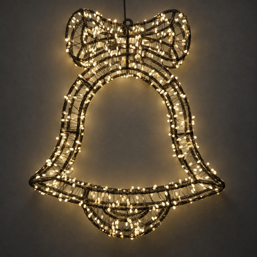 Závěsný LED zvonek 45 cm – teplá bílá