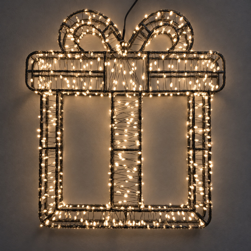 Závěsný LED dárek 45 cm – teplá bílá