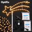 Obsah sady OptiFIX 100 m s kometou a upevňovacím příslušenstvím